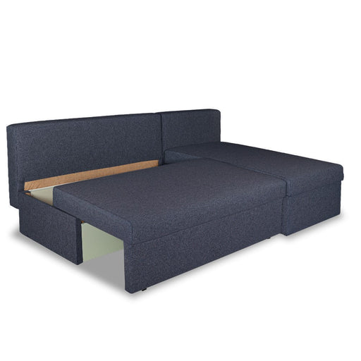 Coltar Extensibil Cu Lada, Blue Interschimbabil Stanga/Dreapta, Albastru Icon 79, 220 X 80 X 155 Cm