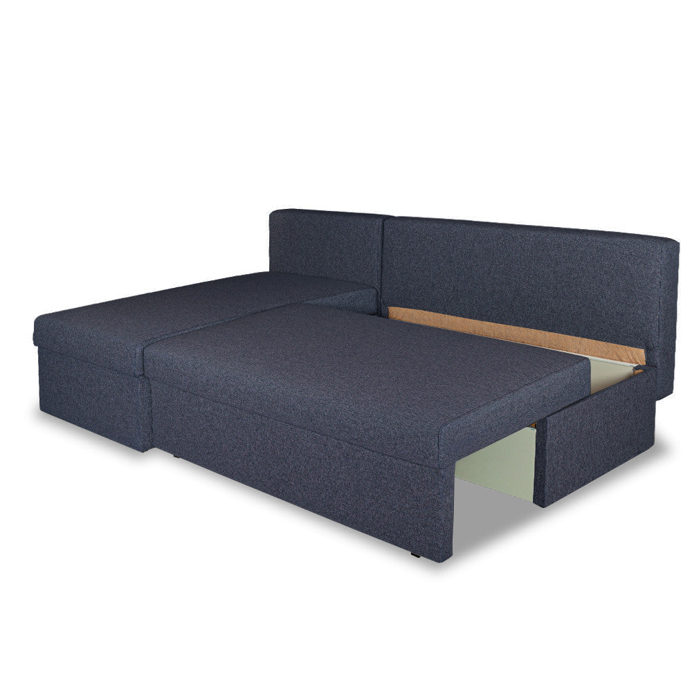 Coltar Extensibil Cu Lada, Blue Interschimbabil Stanga/Dreapta, Albastru Icon 79, 220 X 80 X 155 Cm
