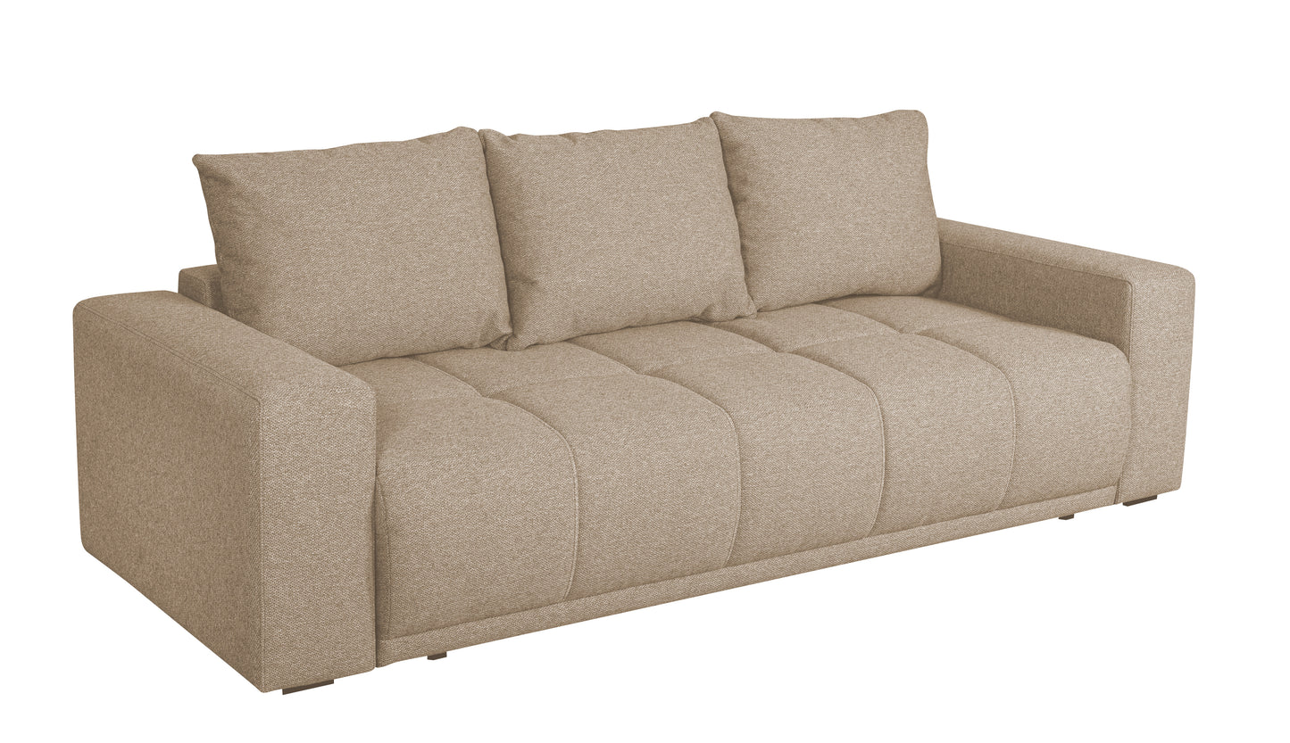 Canapea Extensibila Green, 3 locuri, Lada Depozitare, Caleido Taupe, 240 Cm