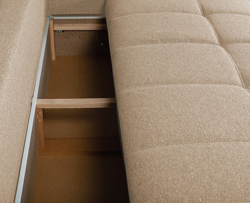 Canapea Extensibila Green, 3 locuri, Lada Depozitare, Caleido Taupe, 240 Cm