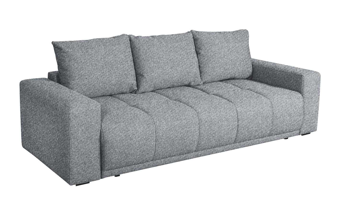 Canapea Extensibila Green, 3 locuri, Lada Depozitare, Gri, Arte 89A, 240 Cm