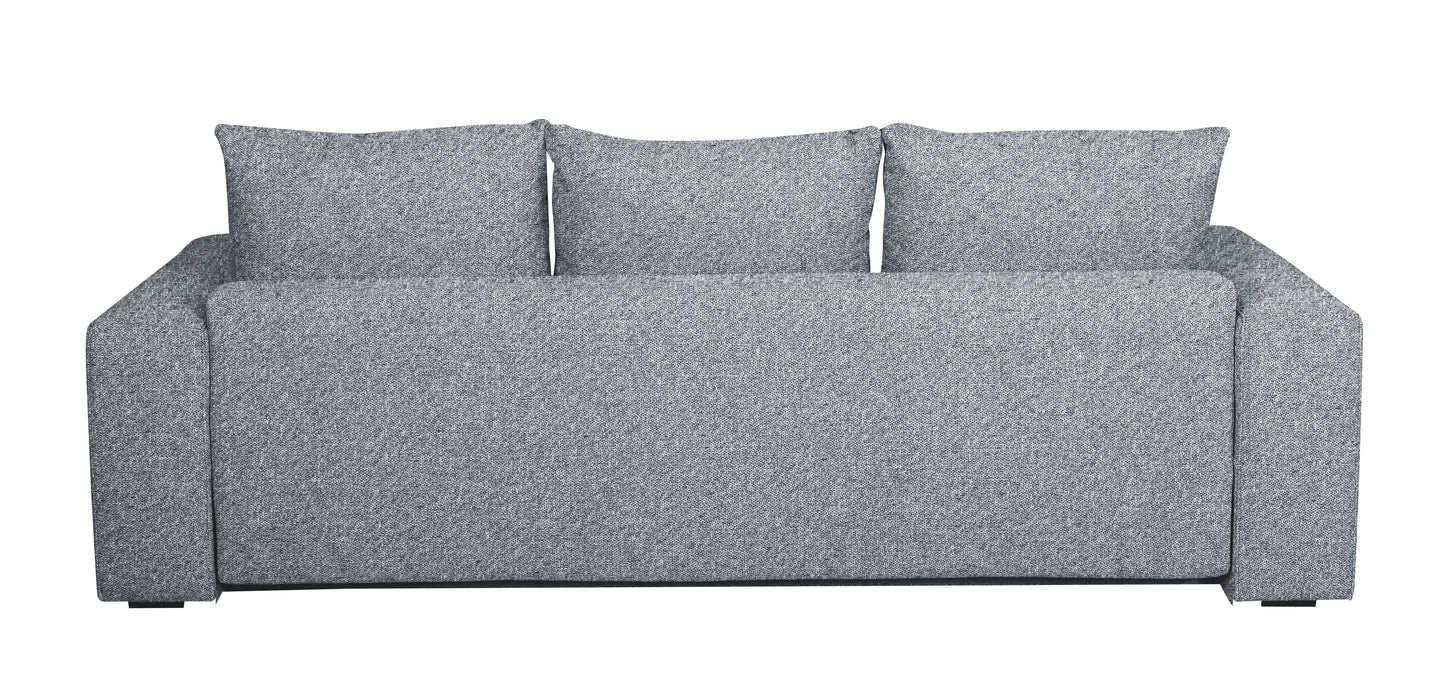 Canapea Extensibila Green, 3 locuri, Lada Depozitare, Gri, Arte 89A, 240 Cm