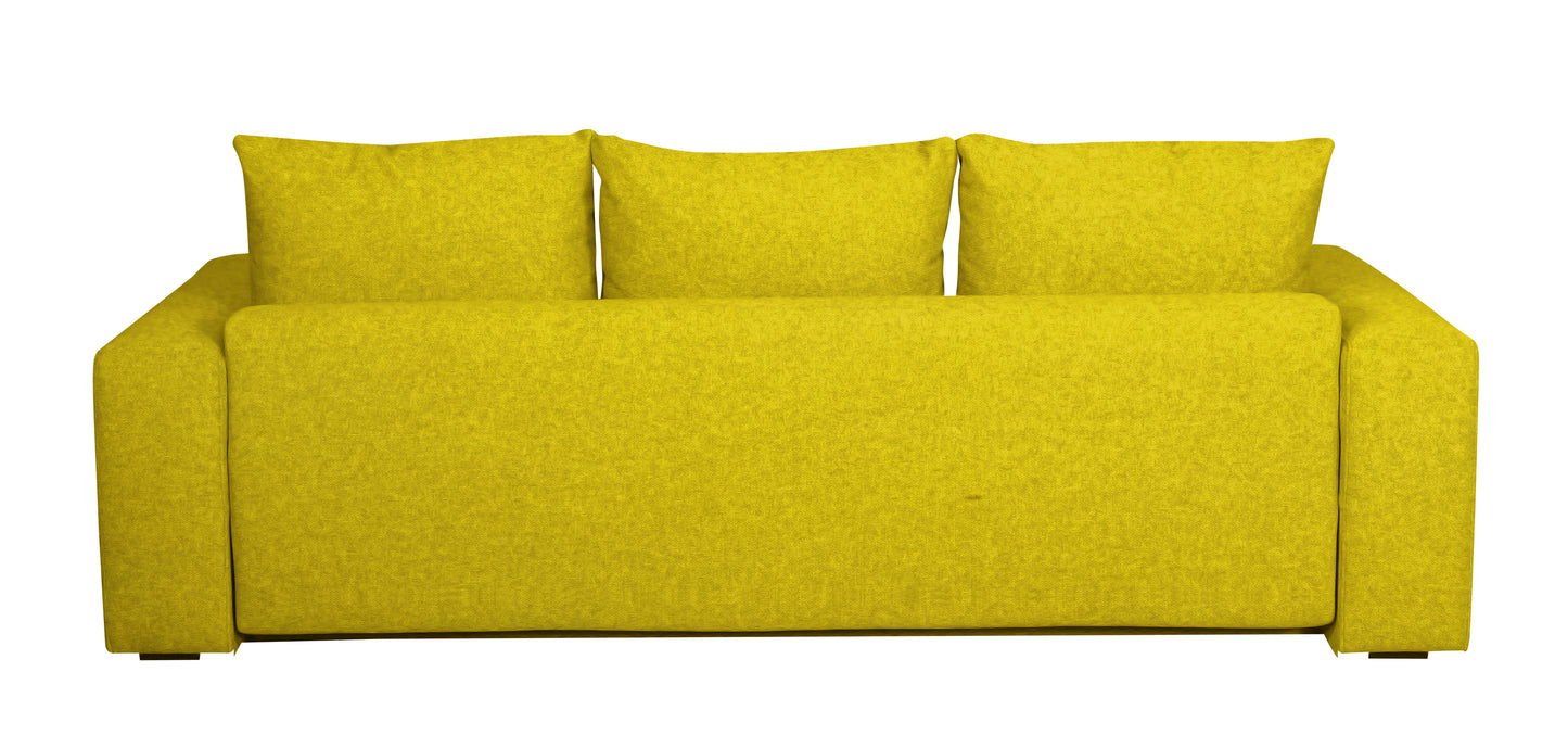 Canapea Extensibila Green, 3 locuri, Lada Depozitare, Galben, Otusso 14, 240 Cm