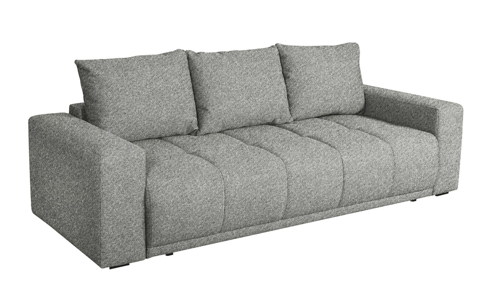 Canapea Extensibila Green, 3 locuri, Lada Depozitare, Gri, Forli Flax, 240 Cm