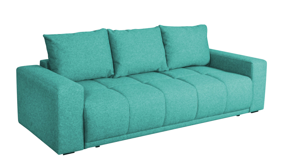 Canapea Extensibila Green, 3 locuri, Lada Depozitare, Albastru, Orion 12, 240 Cm