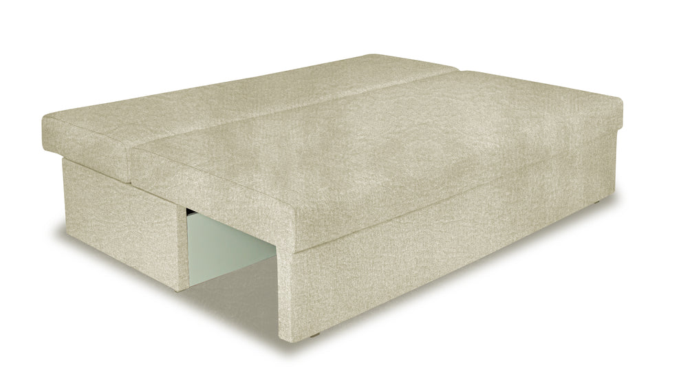 Canapea Extensibila Blue, Cu Lada Depozitare, 3 Locuri, Savana Off White, 191 Cm