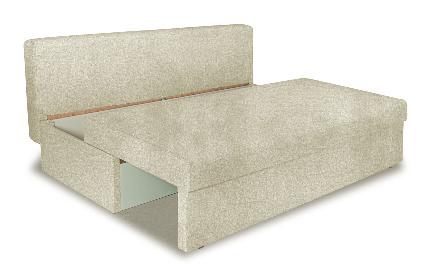 Canapea Extensibila Blue, Cu Lada Depozitare, 3 Locuri, Savana Off White, 191 Cm