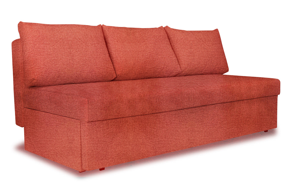 Canapea Extensibila Blue, Cu Lada Depozitare, 3 Locuri, Rosu Savana Rust, 191 Cm