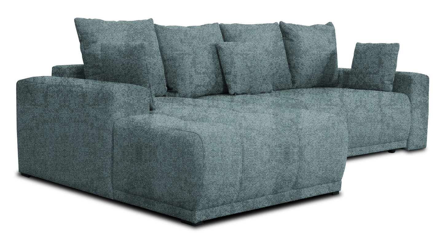 Coltar Cu Insula Dreapta Green, 5 Locuri, Lada Depozitare, Gusto 95, 280 Cm