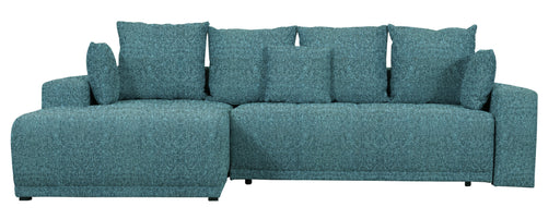 Coltar Cu Insula Dreapta Green, 5 Locuri, Lada Depozitare, Albastru, Cashmere 75, 280 Cm