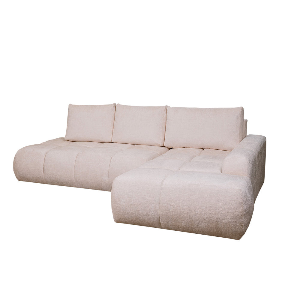 Coltar Extensibil Dreapta Luna, Lada Depozitare, 5 Locuri, ONYX 1 IVORY, 270 Cm
