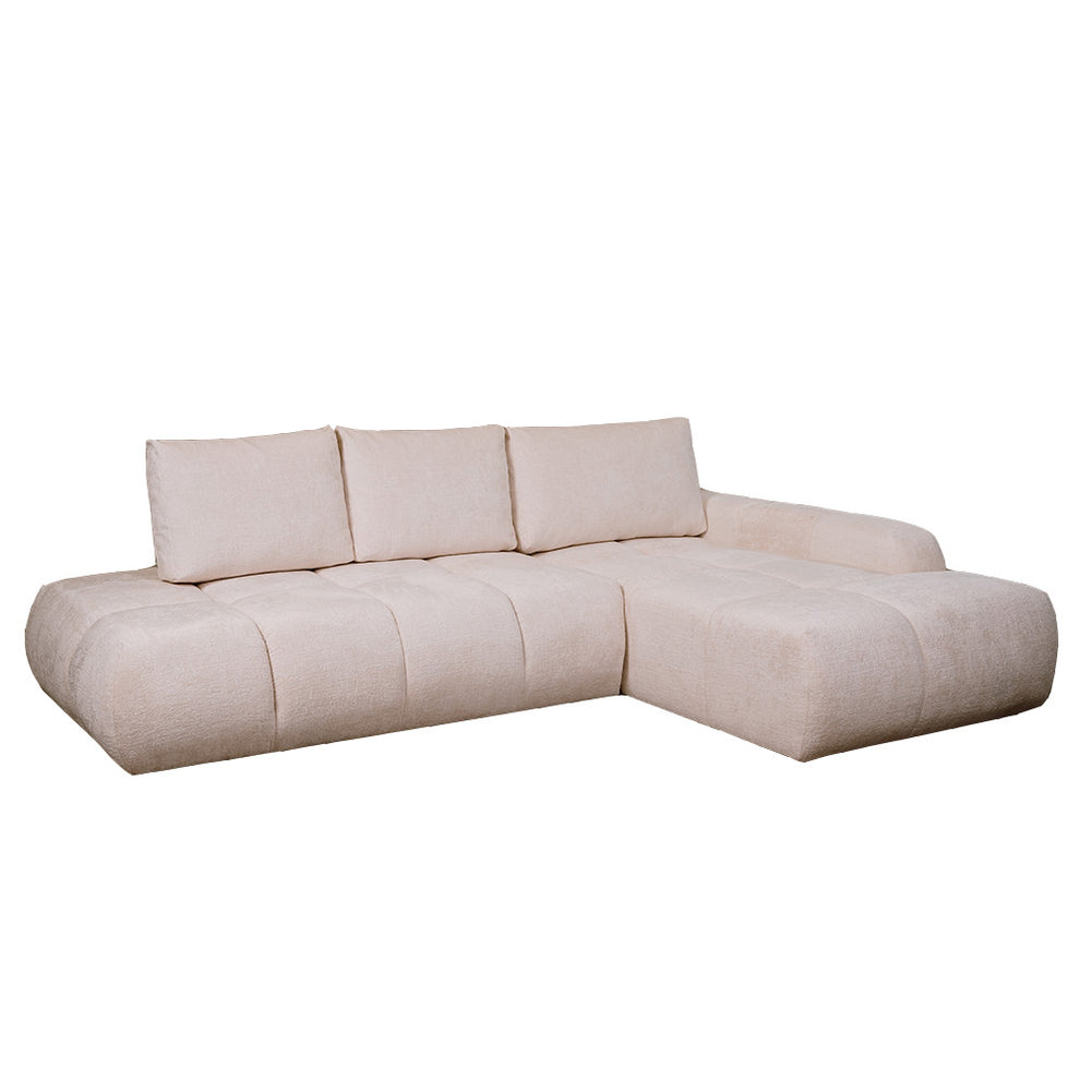 Coltar Extensibil Dreapta Luna, Lada Depozitare, 5 Locuri, ONYX 1 IVORY, 270 Cm
