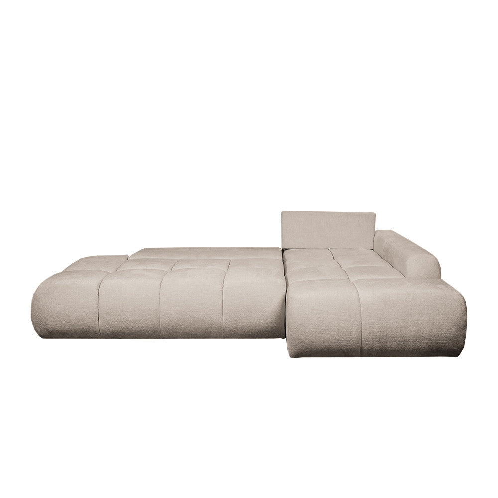 Coltar Extensibil Dreapta Luna, Lada Depozitare, 5 Locuri, Onyx Linen, 270 Cm
