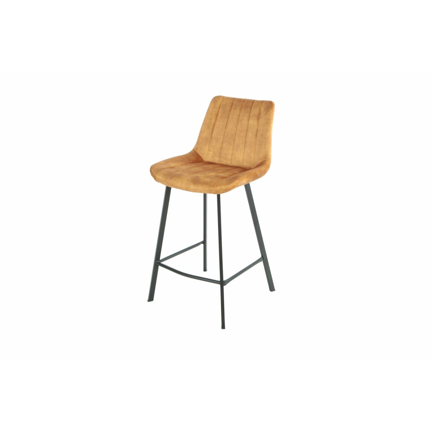 Scaun Bar Jasper, Picior Metalic, Cognac, 49 Cm