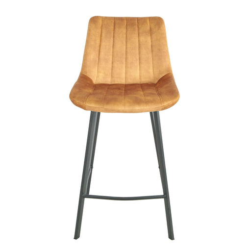 Scaun Bar Jasper, Picior Metalic, Cognac, 49 Cm