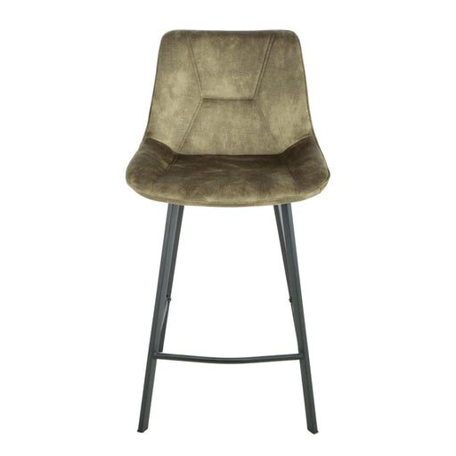 Scaun Bar Alegra, Picior Metalic, Verde, 49 Cm