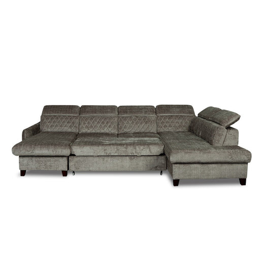 Coltar U Extensibil Tiago, Dreapta, 6 Locuri, Tetiere Reglabile, Maro Cremona 330 Cm