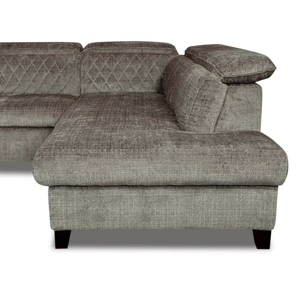 Coltar U Extensibil Tiago, Dreapta, 6 Locuri, Tetiere Reglabile, Maro Cremona 330 Cm