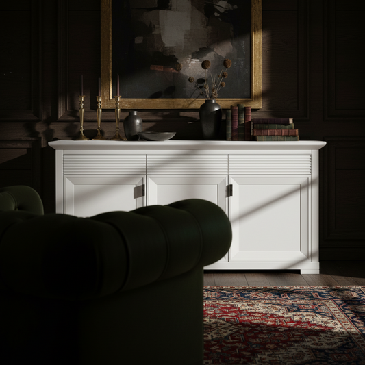 Bufet 3 Usi Si 3 Sertare Verona Bianco Alb, 180.4 Cm