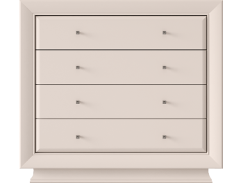 Comoda 4 Sertare Loisir, Alb, 106.5 Cm