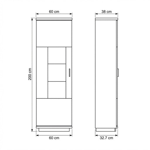Dulap Hol Dakota Cu 1 Usa, 60 Cm