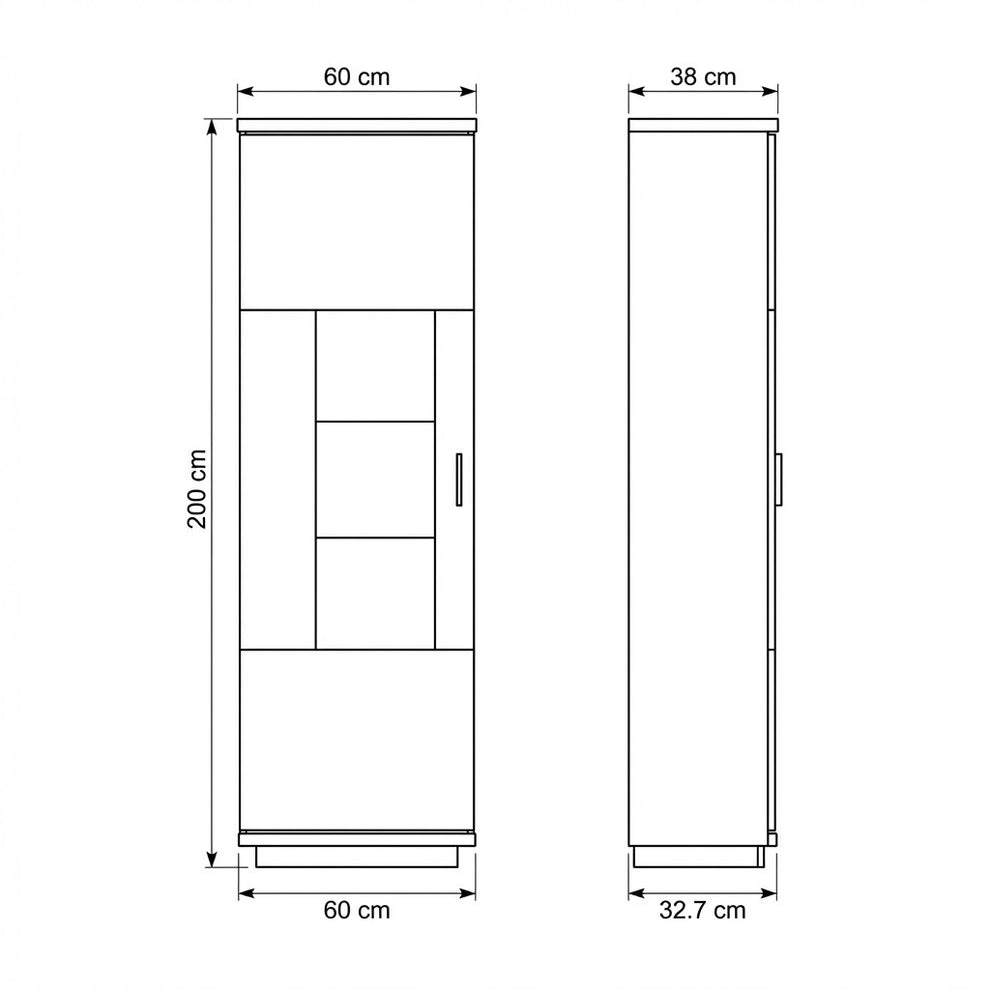 Dulap Hol Dakota Cu 1 Usa, 60 Cm