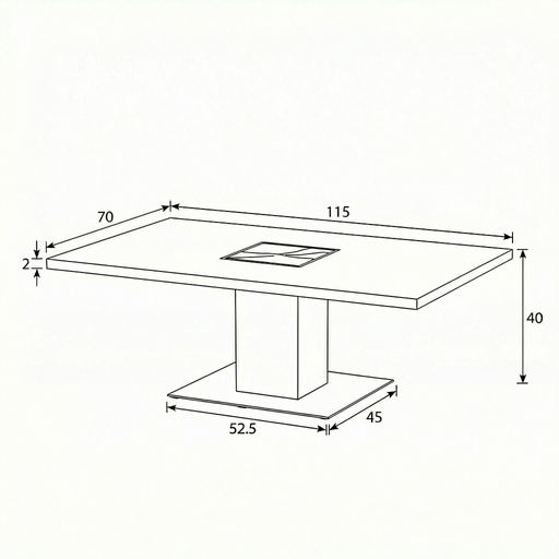 Masa Cafea Dakota 115 Cm
