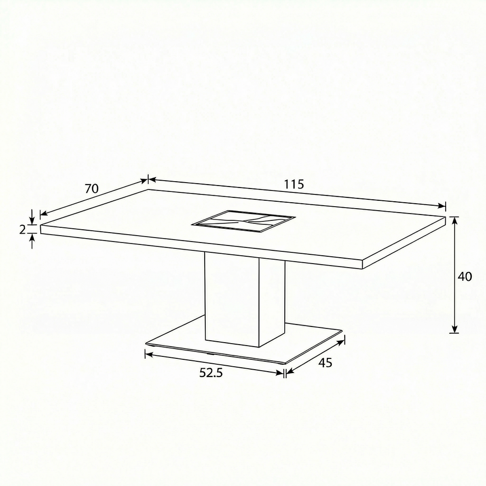Masa Cafea Dakota 115 Cm