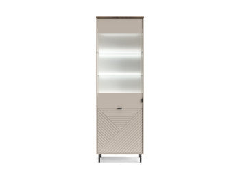 Vitrina Mare Cu 1 Usa Miracle, Cashmere, 63 Cm