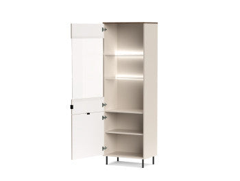 Vitrina Mare Cu 1 Usa Miracle, Cashmere, 63 Cm