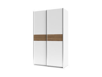 Dulap Cu 2 Usi Culisante Meteora, Alb Platinium, 120 Cm