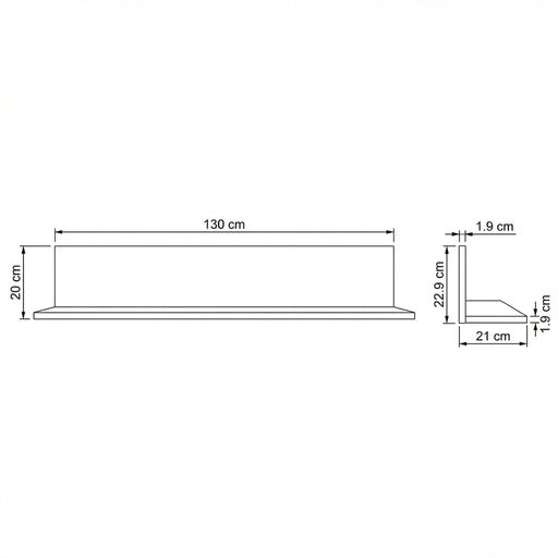 Polita Thuxon Alb, Vopsit Si Furniruit Stejar, 130 Cm