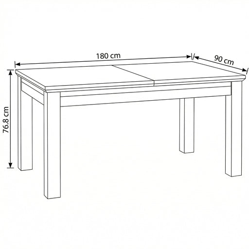 Masa Extensibila Thuxon Alb, Vopsit, Furniruit, 180/235 x 90 x 77 Cm