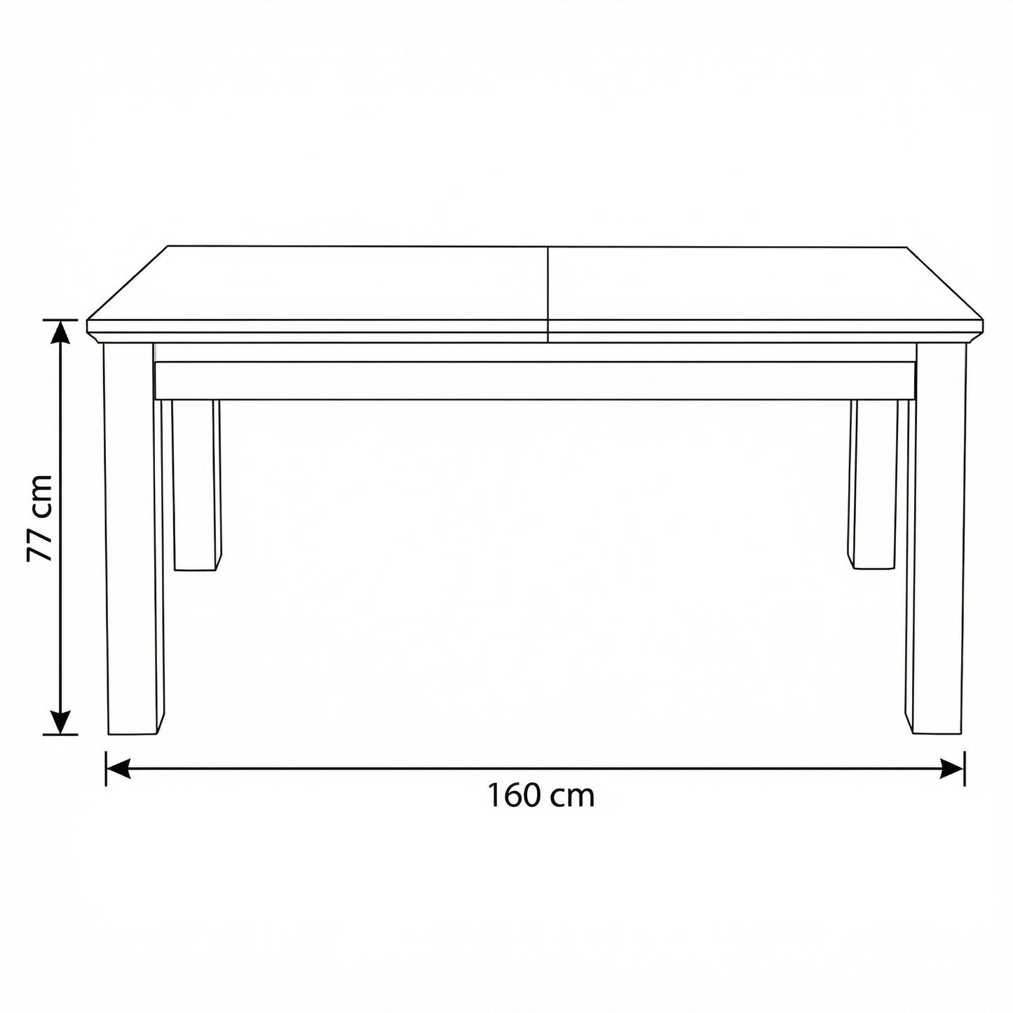 Masa Extensibila Thuxon Alb, Furniruit, 160/215 x 90 x 77 Cm