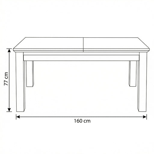 Masa Extensibila Thuxon Alb, Furniruit, 160/215 x 90 x 77 Cm