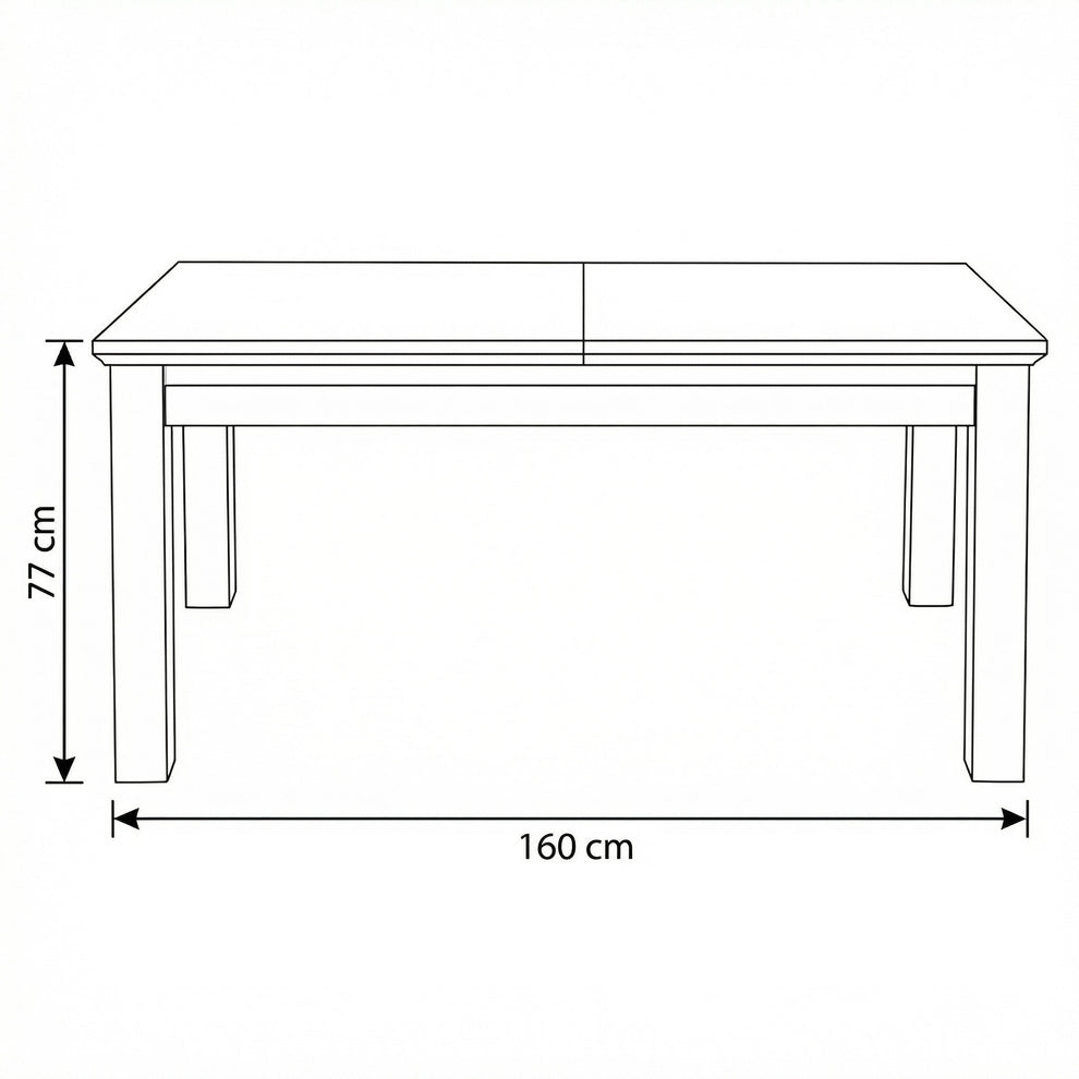 Masa Extensibila Thuxon Alb, Furniruit, 160/215 x 90 x 77 Cm