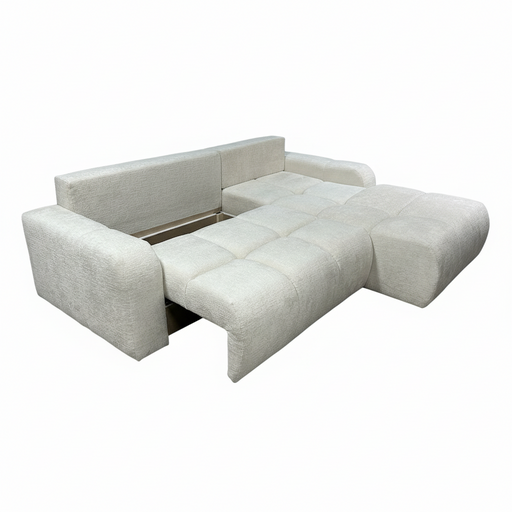 Coltar Extensibil Dreapta Kyoto, Lada Depozitare, 5 Locuri, Onyx 1 Ivory, 246 Cm