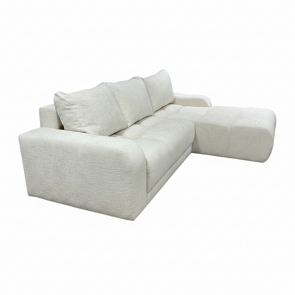 Coltar Extensibil Dreapta Kyoto, Lada Depozitare, 5 Locuri, Onyx 1 Ivory, 246 Cm