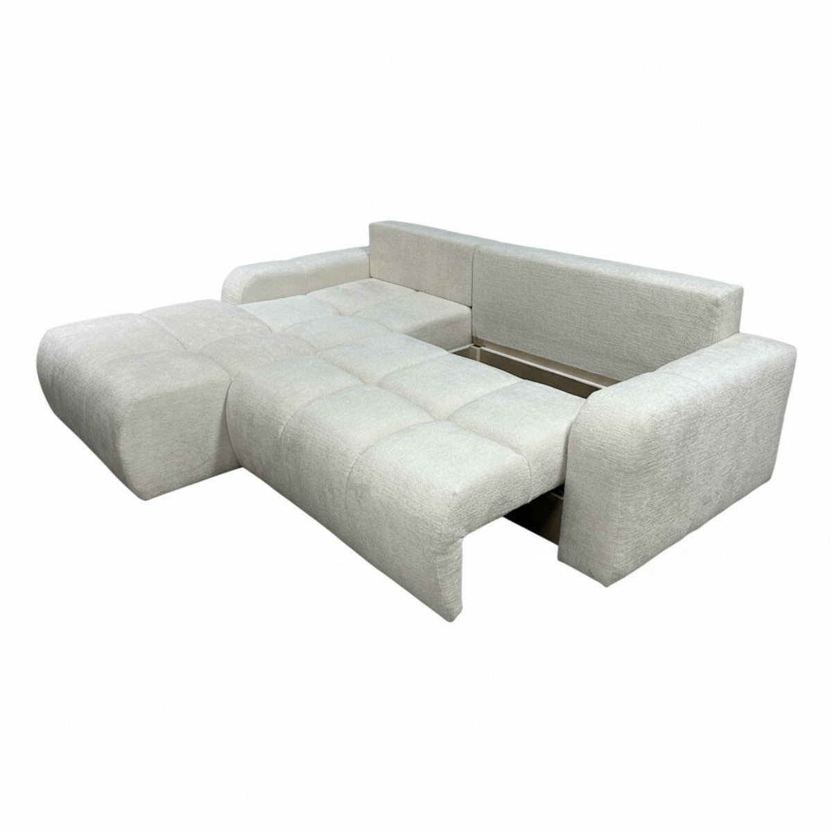 Coltar Extensibil Stanga Kyoto, Lada Depozitare, 5 Locuri, Onyx 1 Ivory, 246 Cm