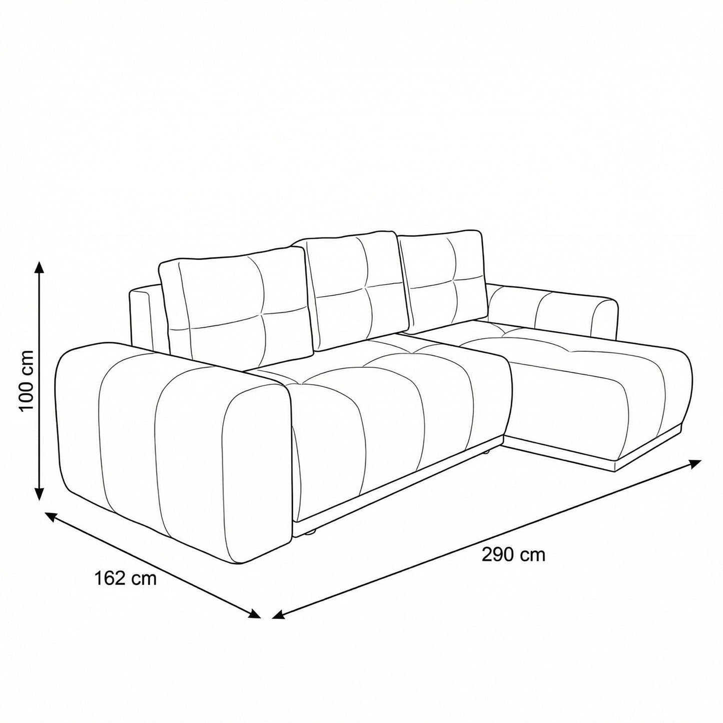 Coltar Extensibil Cu Lada Dreamer, Interschimbabil Stanga/Dreapta, Roz, 290 x 162 x 100 Cm
