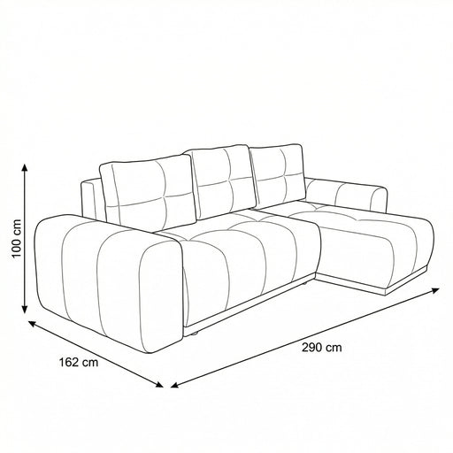 Coltar Extensibil Cu Lada Dreamer, Interschimbabil Stanga/Dreapta, Roz, 290 x 162 x 100 Cm