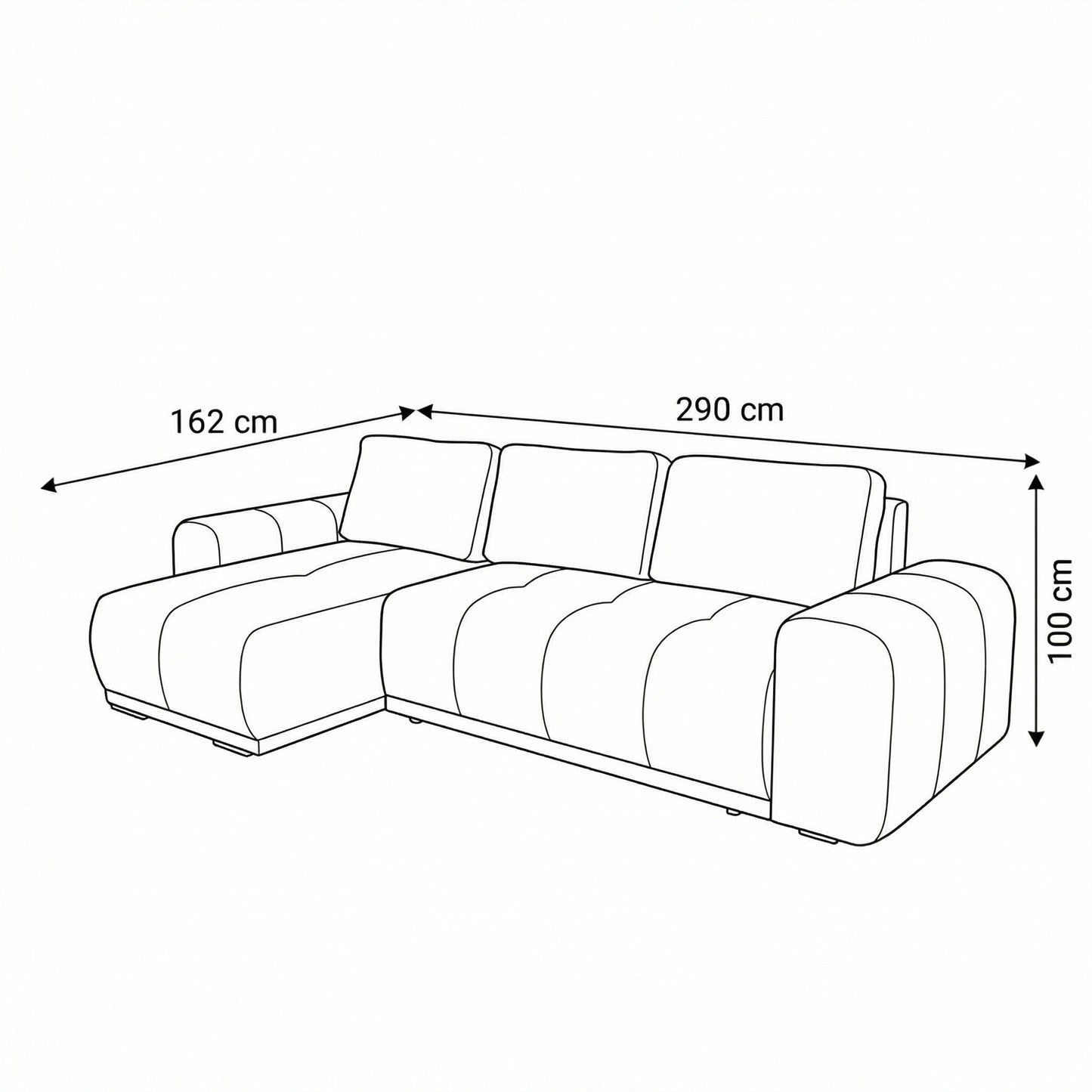 Coltar Extensibil Cu Lada Dreamer, Interschimbabil Stanga/Dreapta, Visiniu, 290 X 162 X 100 Cm
