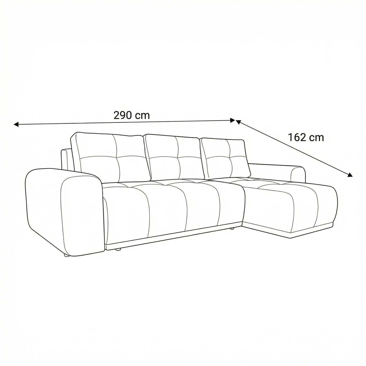 Coltar Extensibil Cu Lada Dreamer, Interschimbabil Stanga/Dreapta, Albastru, 290 x 162 x 100 Cm
