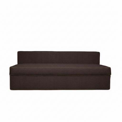 Canapea Extensibila New Modulo, 3 Locuri, Lada Depozitare, Maro, Catifea raiat, 194 Cm
