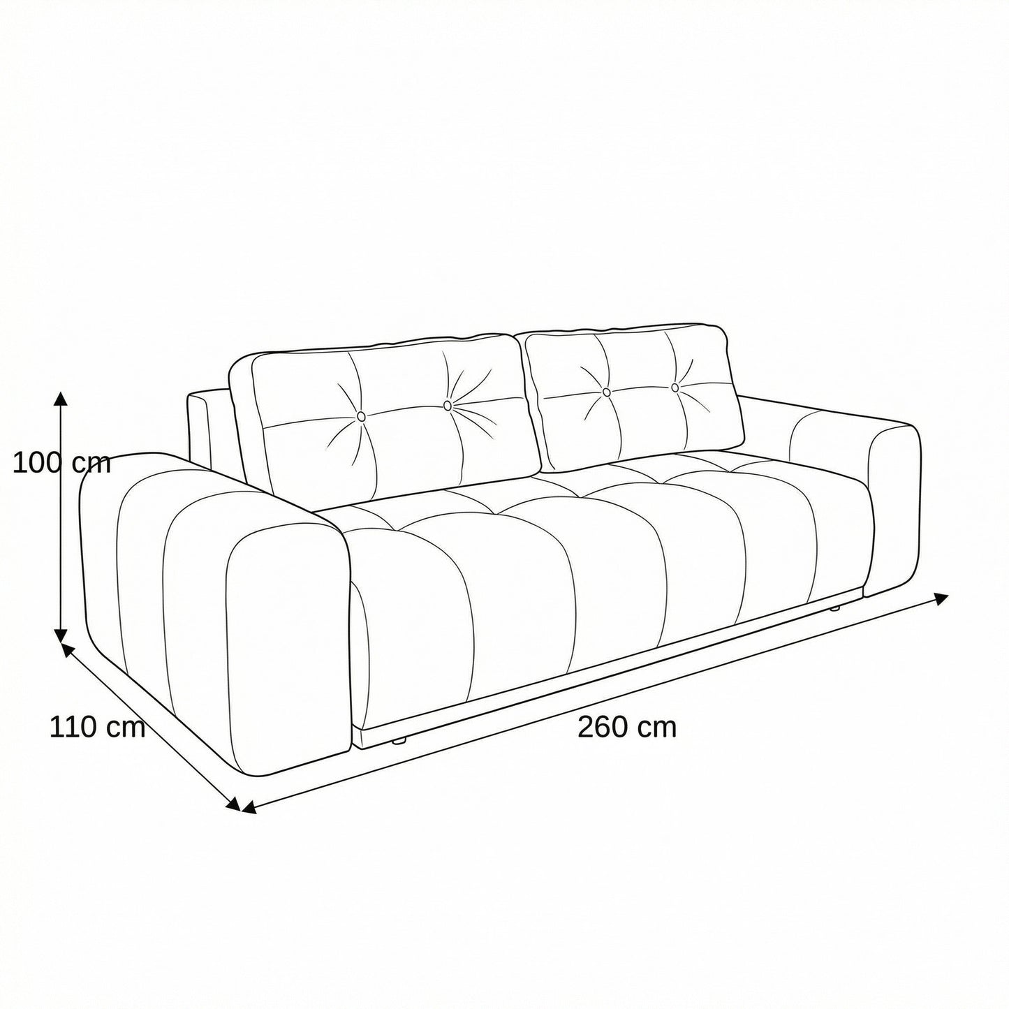 Canapea Extensibila Cu Lada Depozitare Dreamer, Roz, 260 x 110 x 100 Cm
