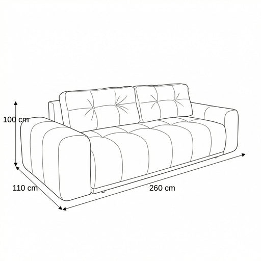 Canapea Extensibila Cu Lada Depozitare Dreamer, Roz, 260 x 110 x 100 Cm