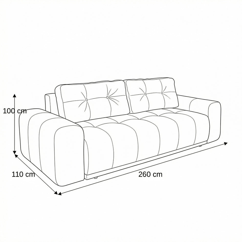 Canapea Extensibila Cu Lada Depozitare Dreamer, Roz, 260 x 110 x 100 Cm