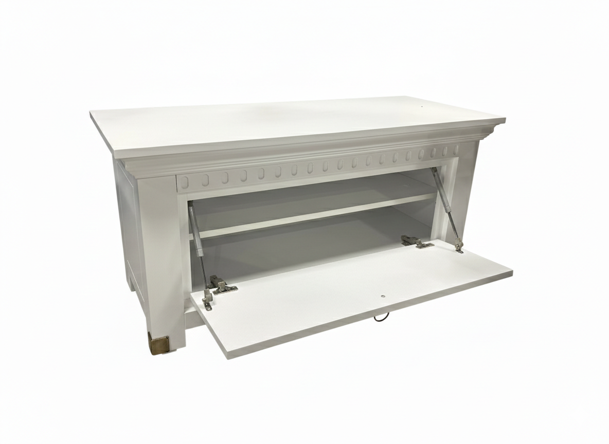Comoda Pantofi Saint Tropez Alb, Vopsit, 111 Cm