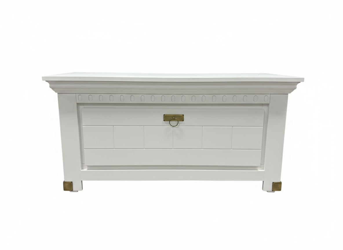 Comoda Pantofi Saint Tropez Alb, Vopsit, 111 Cm