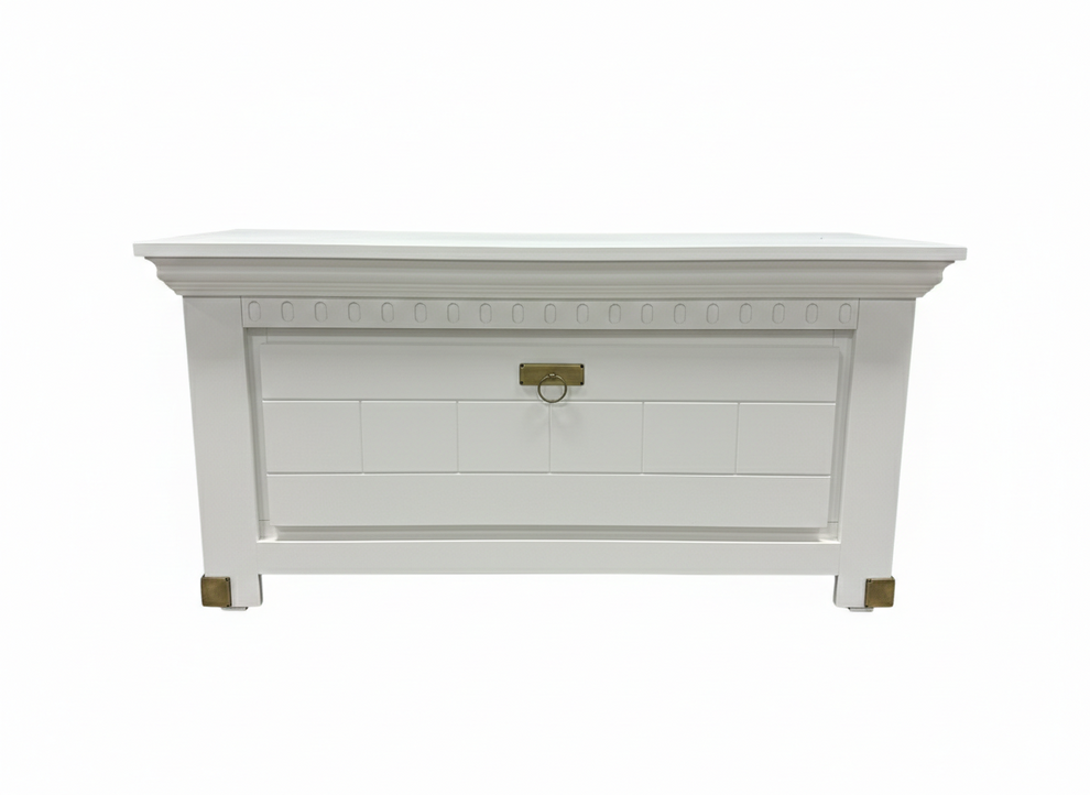 Comoda Pantofi Saint Tropez Alb, Vopsit, 111 Cm